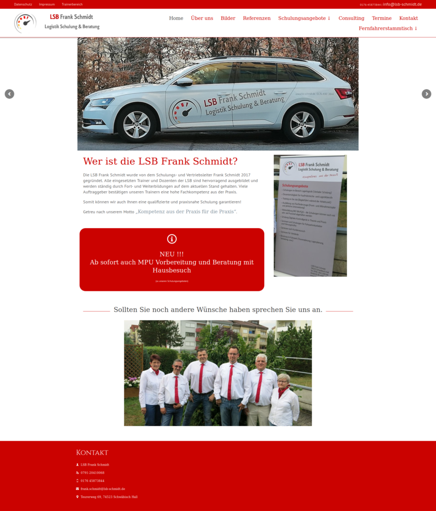Firmenwebseite von LSB Frank Schmitt